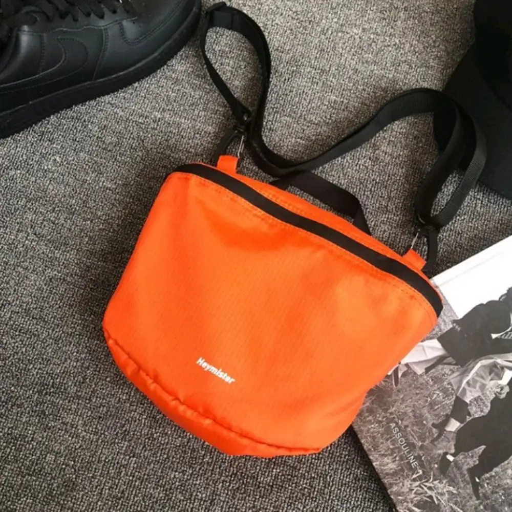 Koreańska modna torba na ramię typu crossbody na co dzień jednokolorowa torba damska wodoodporna tkanina nylonowa torba unisex torebka na telefon