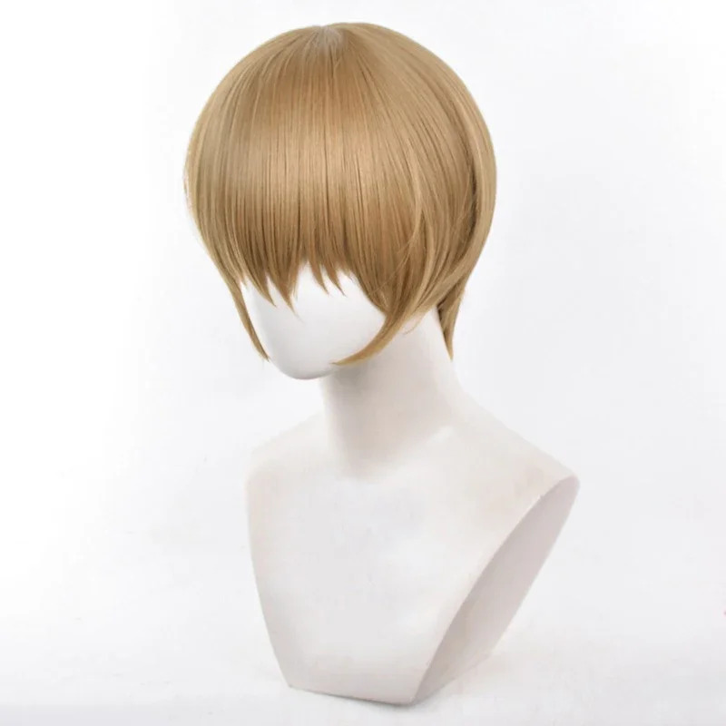 Okita soji personagem roleplay estilo masculino com cabelo curto anime xerife personagem fibra sintética moda peruca masculina