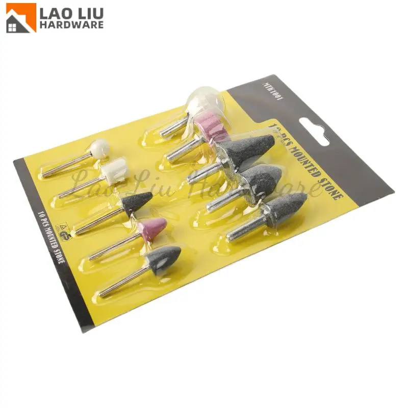 

E15A 10 шт. роторный шлифовальный камень 1/4 дюйма хвостовик алюминиевые шлифовальные наборы шлифовальные точки полировальные наборы для вращающегося инструмента