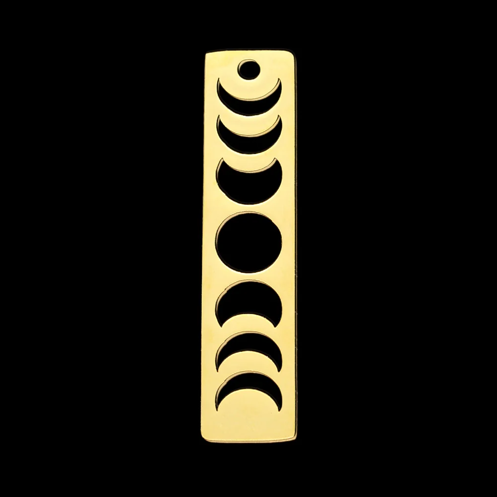 10pcs/lot 316 Stainless Steel Changing Moon DIY Earring Pendant Charm Wholesale Top Quality Pendants Custom Charms