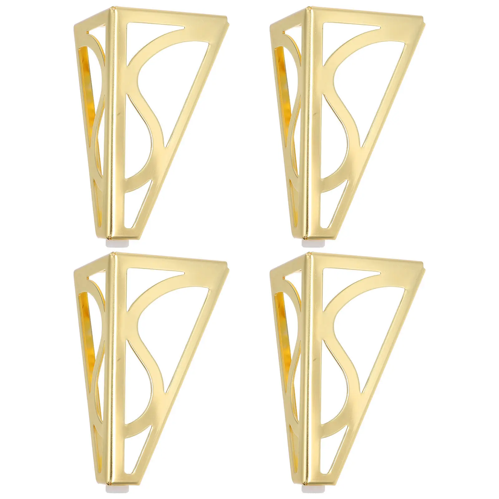 4Pcs Premium Metal Furniture Feet Gold 5.89inch Height Elegant Sturdy Sofa Couch Table Dresser Cabinet Legs Replacement Set