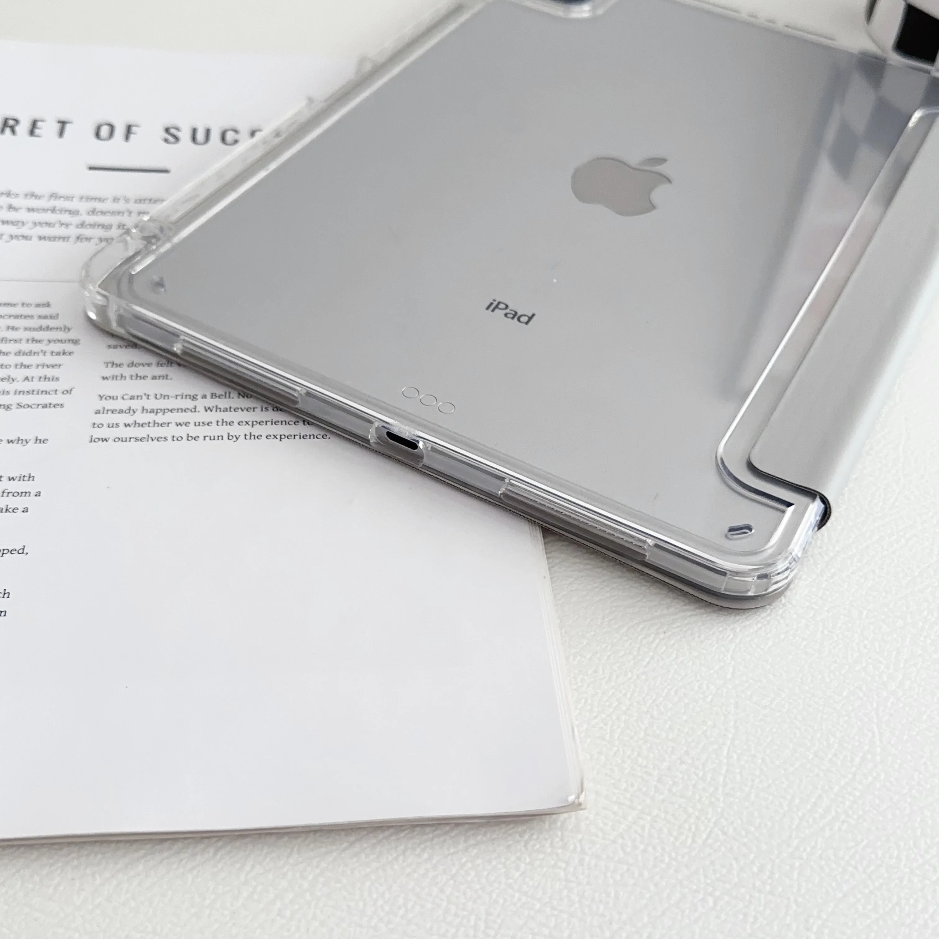 Y-fold track caso claro para ipad 11 10th ar 4 5 6 10.9 11in 13in ar 2 9.7 pro 11 12.9 mini 6 7 capa multi dobrável suporte funda