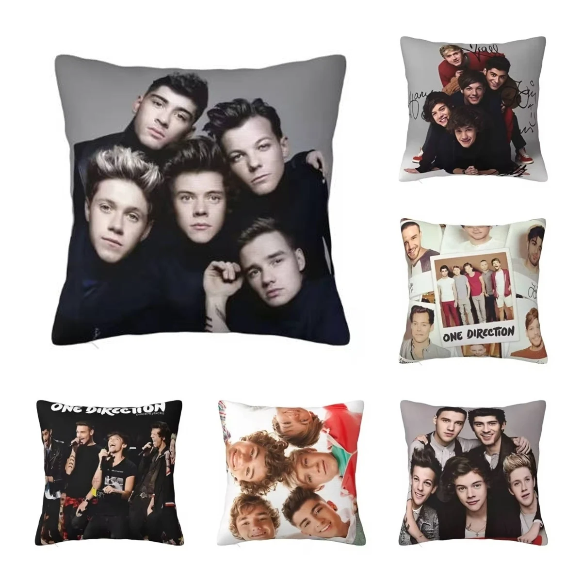 One-Direction Rock 1D Combinatio Throw Pillow Cover Cushions for Sofa  Customized Cushion Covers