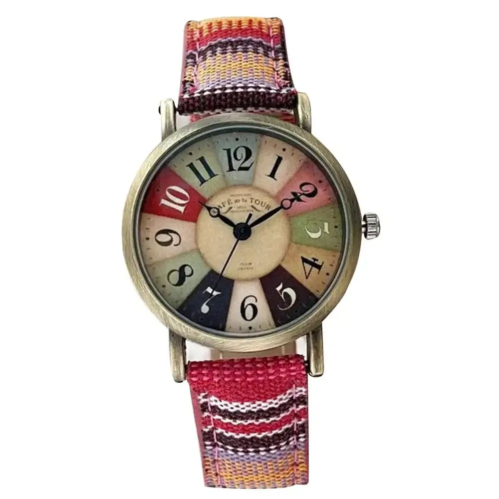 Boho Hippie Watch Ladies Watch With Multicolour Rainbow Pattern Quirky Boho Hippie Watch Gifts For Her Women Girl Bohemian