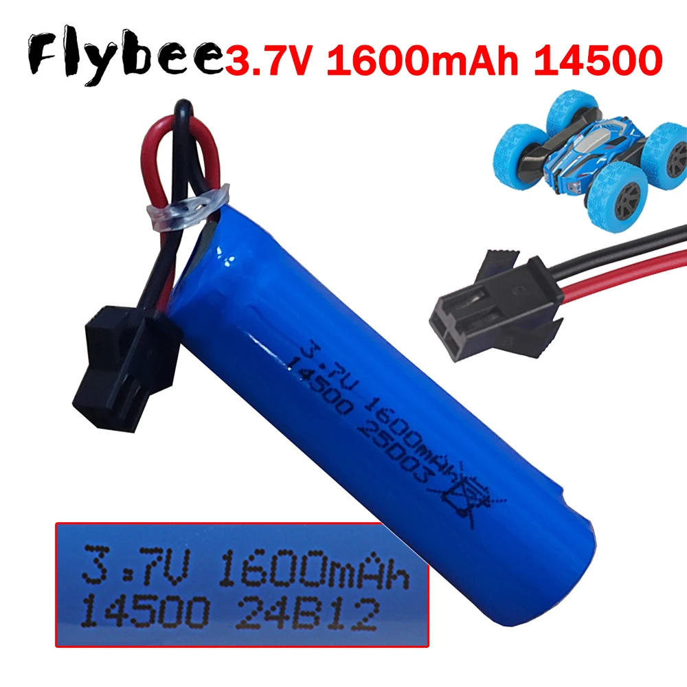 3.7V 1600mAh Li-ion Battery For SG204PRO 2.4G high-speed drift For DK087 1:16/1:20 Off-road RC Climbing Vehicle 14500 Battery