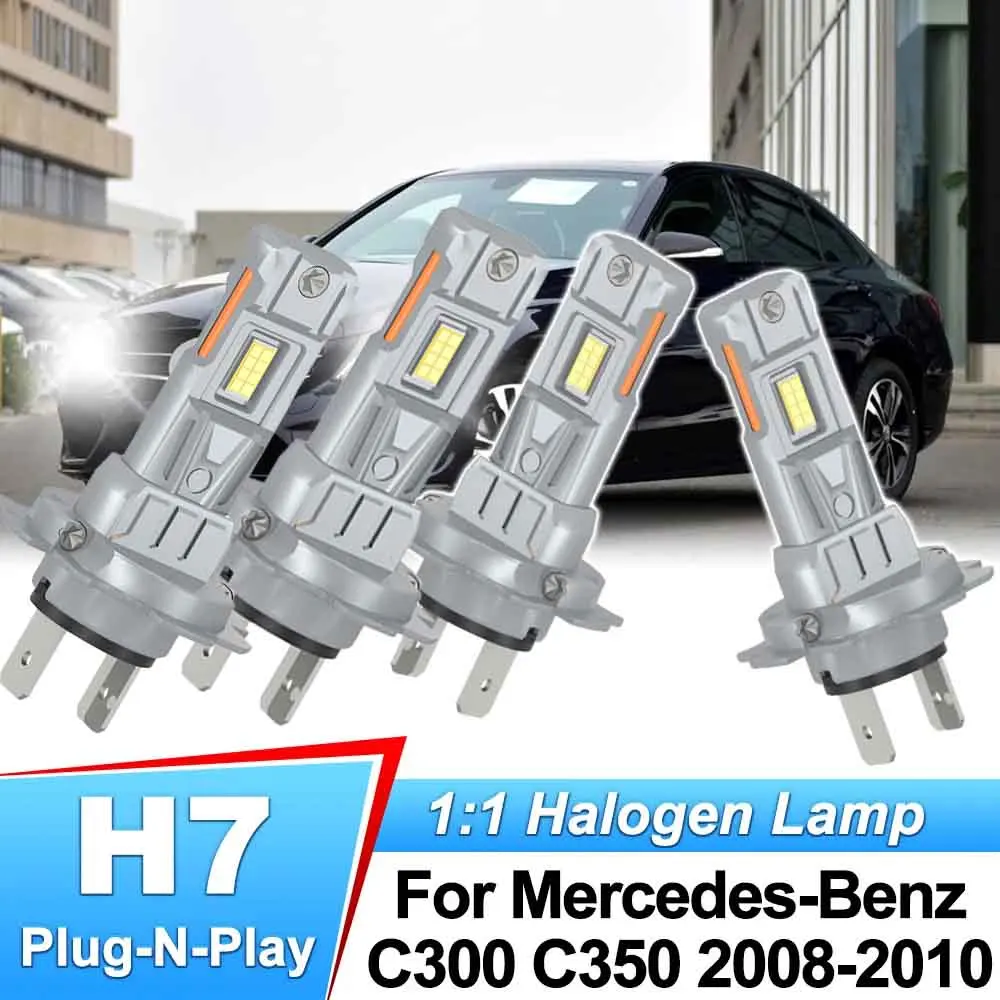 

For Mercedes-Benz C300 C350 2008-2010 Led Car Light H7 Headlight Bulb 200W High Power CSP Chip Super Bright 1:1 Mini Size