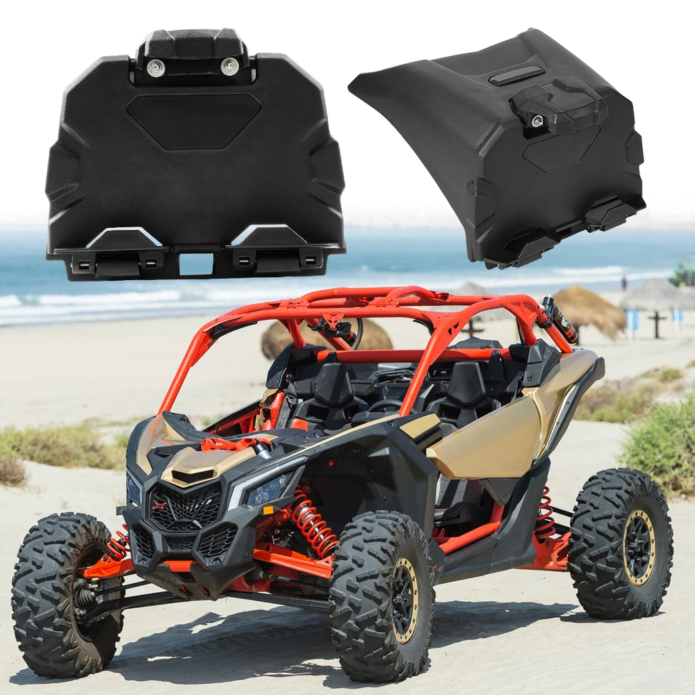 Black Electronic Device Holder With Integrated Storage For 2017-2023 Can Am Maverick X3 Models