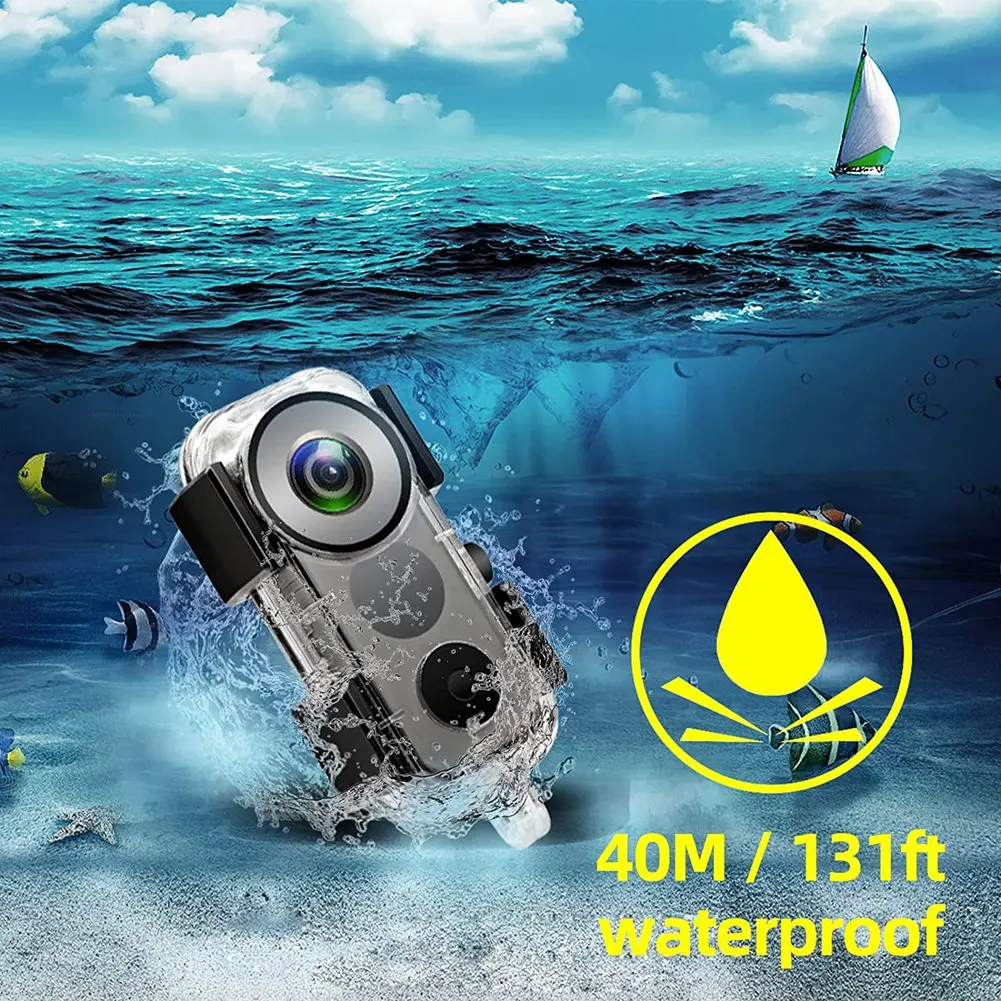 Waterproof Housing Case for Insta360 ONE X2, Underwater Dive Protective Shell 40M (131Ft) Aciton Camera Accessories