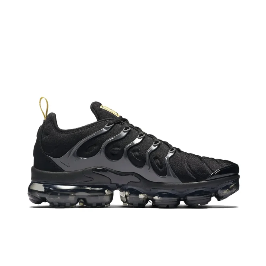 Nike Original Vapormax Plus Classic Low Top Air Cushion Casual Running Shoes Comfortable Shock Absorbing Sneakers Black