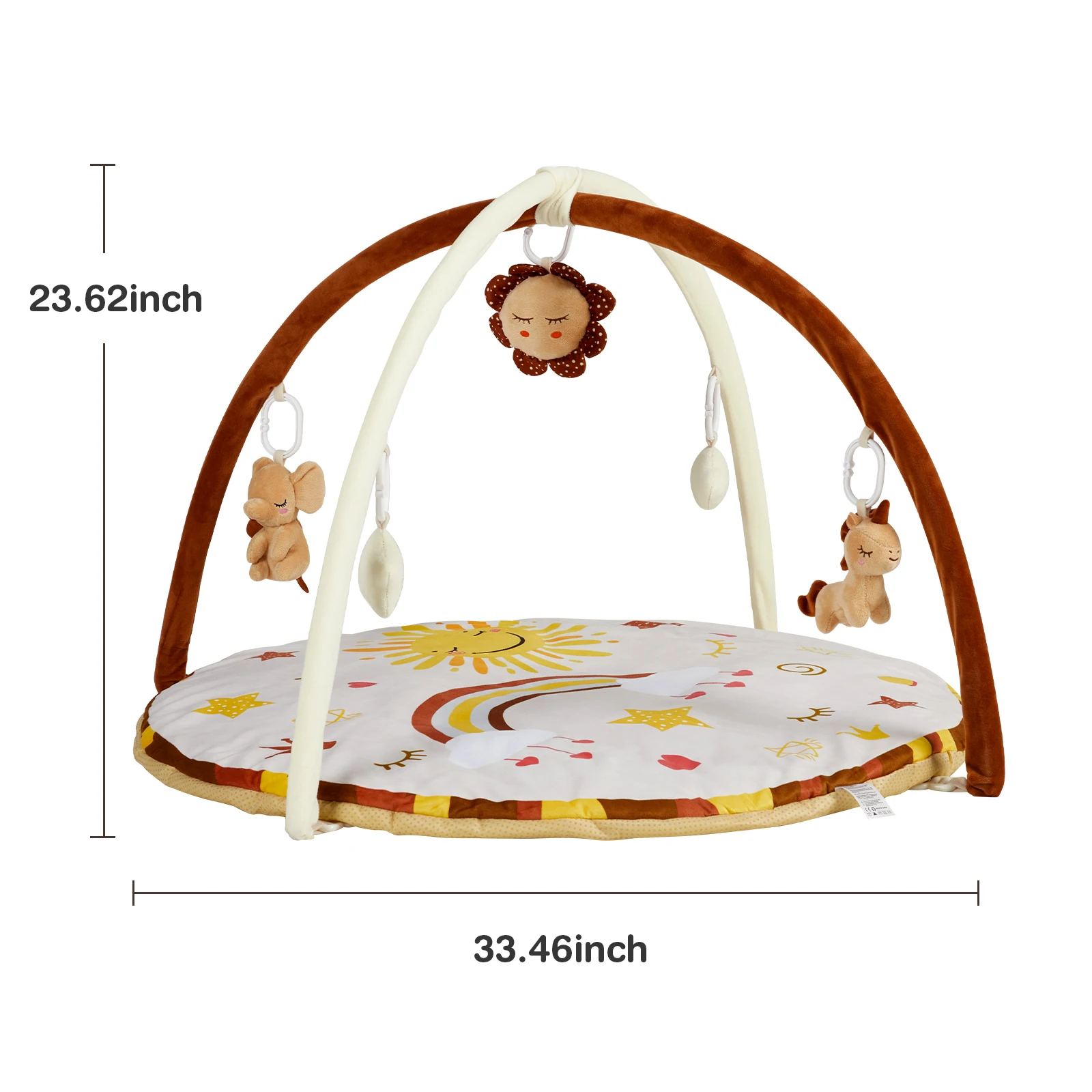 Plush Baby Fitness Mat Brown GM01