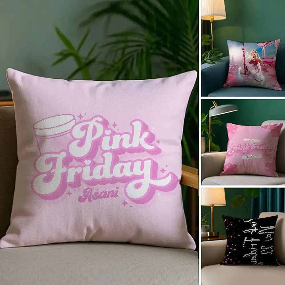 الجمعة) نيكي ميناج-المغني الوردي الجمعة كيس وسادة الراحة أريكة سرير حريري أنيق غير مرئية سستة مخصص الزخرفية ج #1