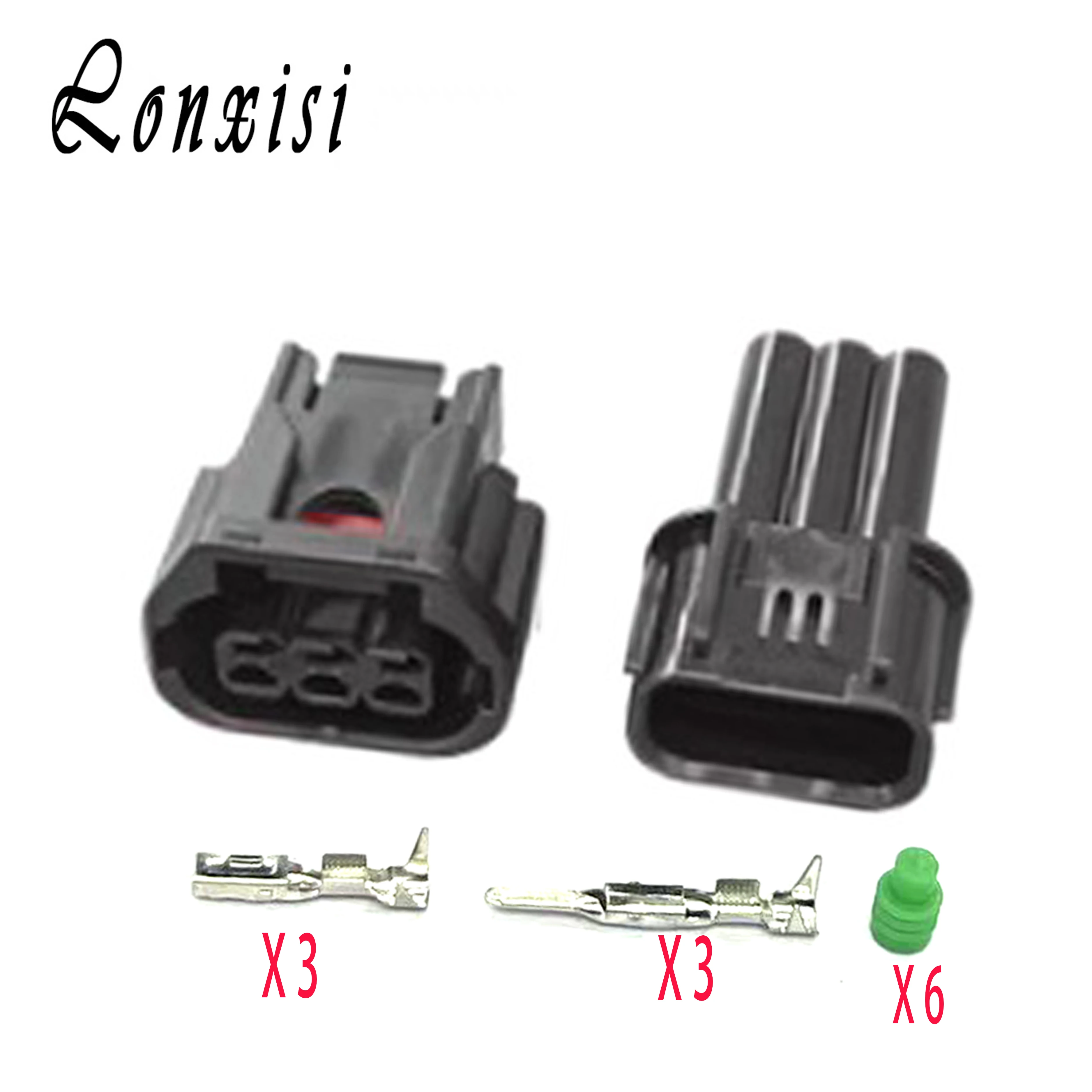 3 Pin 6189-7494 Car Waterproof Connector MaleFemale LED Fog Light Socket Daytime Running Light Plug For Honda