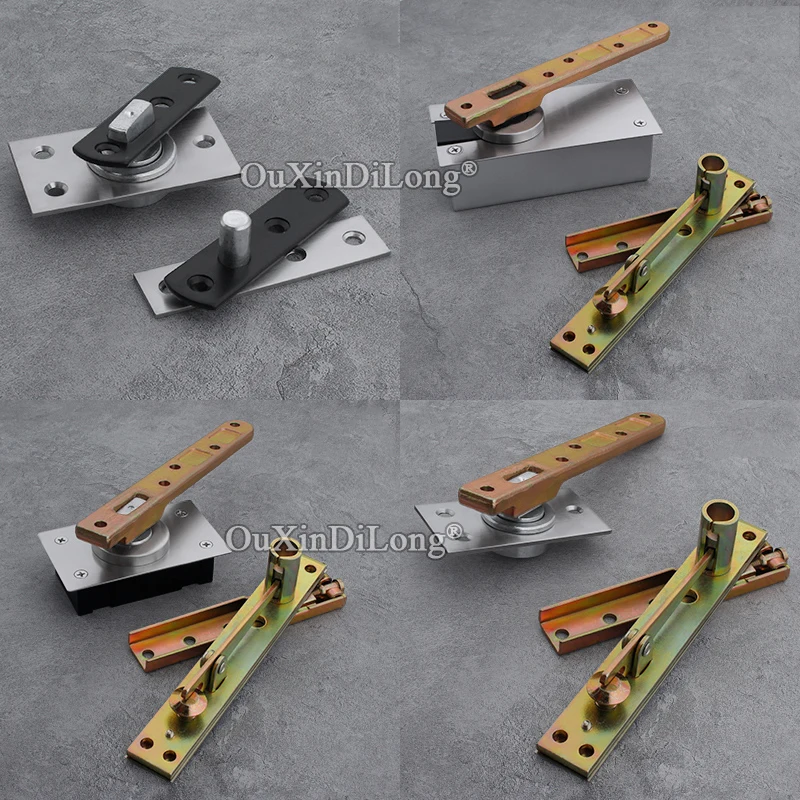 Top Designed 1Set Heavy Duty Door Pivot Hinges 360 Degree Rotary Invisible Hidden Floor Spring Door Hinges Install Up and Down