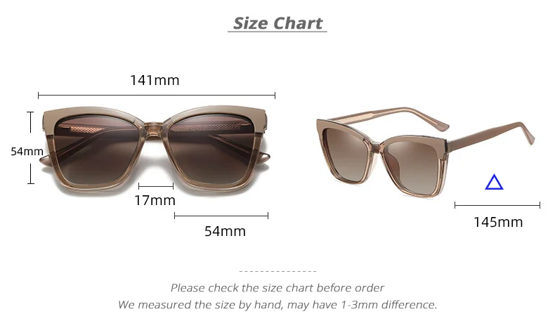 Ralferty Polarisierte Magnet-Sonnenbrille für Damen, Designer, 2-in-1-Brille zum Anklipsen, Damen-Sonnenbrille, Rezept 0 Dioptrien 2025 – Detail 6