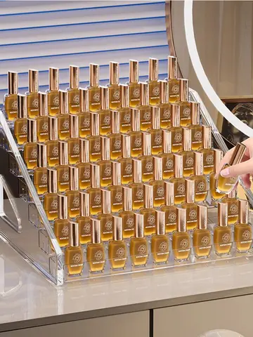 3/4/5/6/7 Layers Acrylic Nail Polish Display Rack Transparent Cosmetic Organizer Multi-layer Simple Mounting Rack Stand Holder