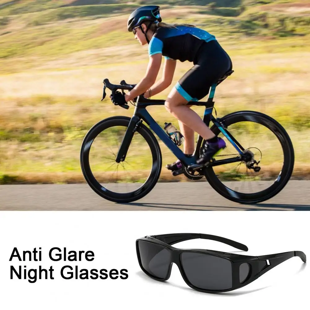 Night Vision Glasses Polarized Night Driving Glasses Night View Glasses Fit Over Sunglasses UV Protection Visual Fatigue Relief