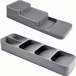 Kitchen Drawer Organizer  Drawer Store Tray for Cutlery  Knives Block  Fork  Spoon  Silverware Organizer Partition Storage Box