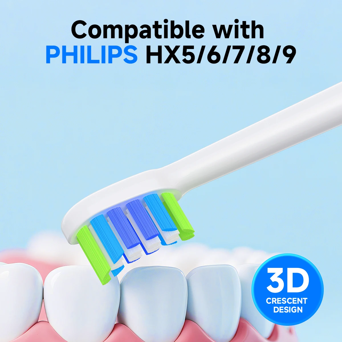 

Replacement Toothbrush Heads Compatible with Philips Replacement Electric Brush Head HX 6100 HX6252 HX9334 HX6530