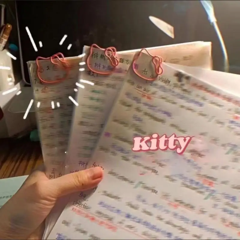 Hello Kitty Melody Cinnamoroll Paper Clip Anime Cartoon Sanrio Paper Clip Student File Paperclip Female Memo Paper Clip