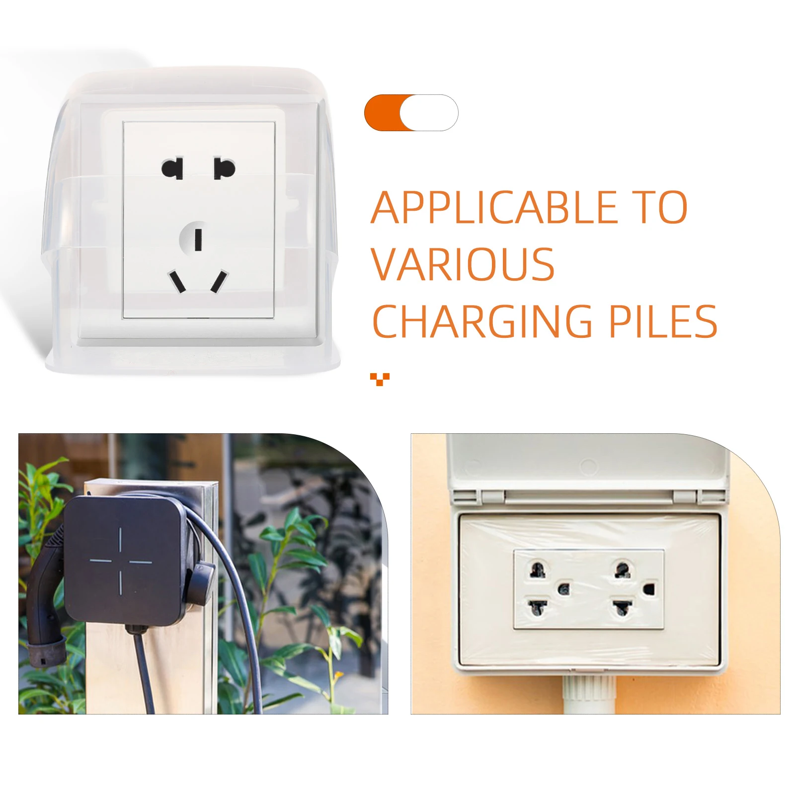 

Waterproof Electrical Box Outlet Covers Transparent White Baby Proofing Durable Outdoor Receptacle Protector Socket Accessories