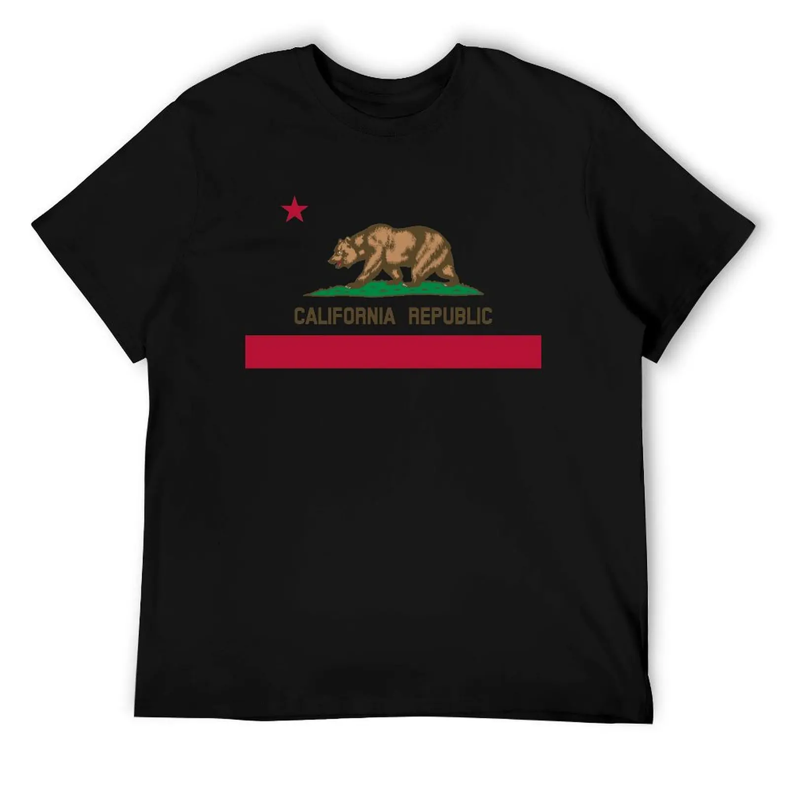 

Flag of California T-Shirt black cotton t-shirt plain for man package man t shirt luxury man t shirt cotton high quality T-Shirt
