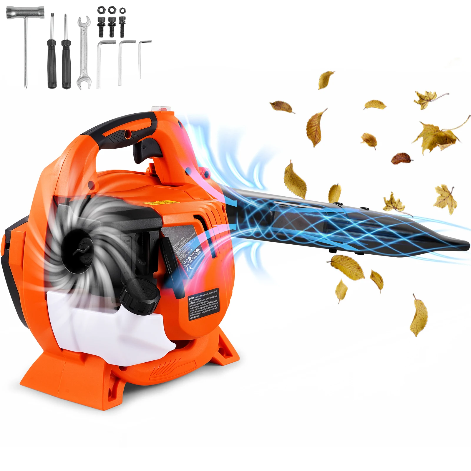 SucceBuy Gas Leaf Blower 26CC 2-Cycle Handheld Leaf Blower with A Tank 2-in-1 Gas-powered Blower 425CFM Air Volume 156MPH Speed