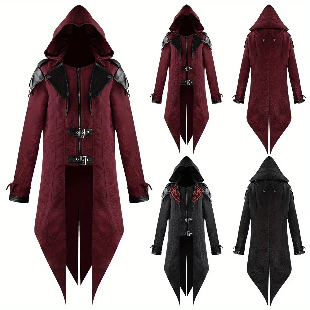 

Preferred Men's Gothic Dark Clothing: New European and American Medieval Retro - spliced Coats