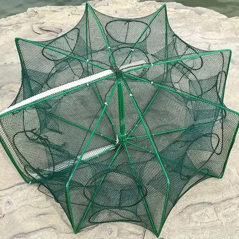 6 Holes Mesh for Fishing Net/Tackle/Cage Folding Crayfish Catcher Casting/Fish Network Crab/Crayfish/Shrimp/Smelt/Eels Traps