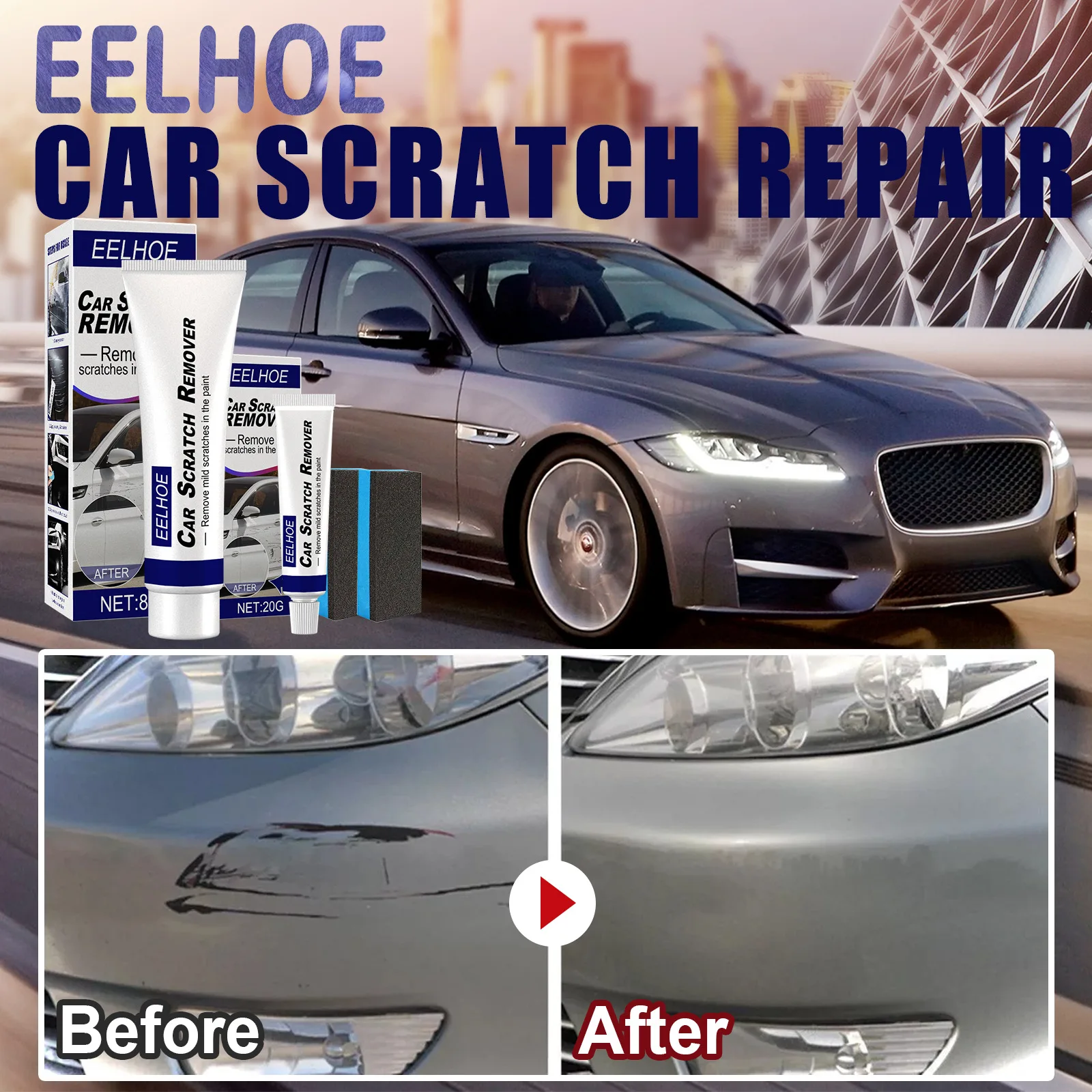 Car Wax Polish para Paint Surface, Scratch Repair Solution, Fácil de usar Restauração, Poderoso Auto Scratch Remover