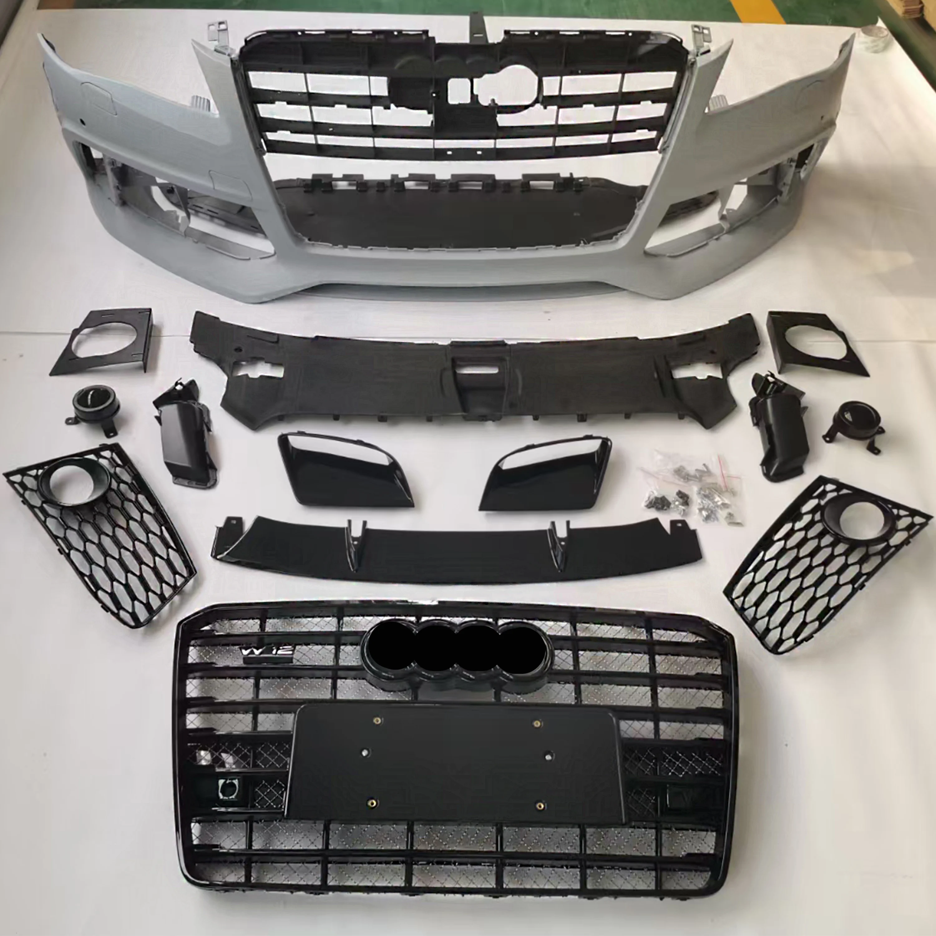 Upgrade To S8 Rs8 Style Car Body Kit Front Bumpers Complete with Grilles for Audi D4 A8 A8L 2011-2018