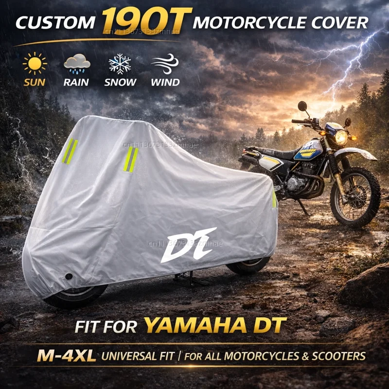 

For YAMAHA DT230 DT250 DT175 DT200 DT125 DT125R Motorcycle Cover Waterproof Heavy Duty Outdoor Rain Dust Sun Protector