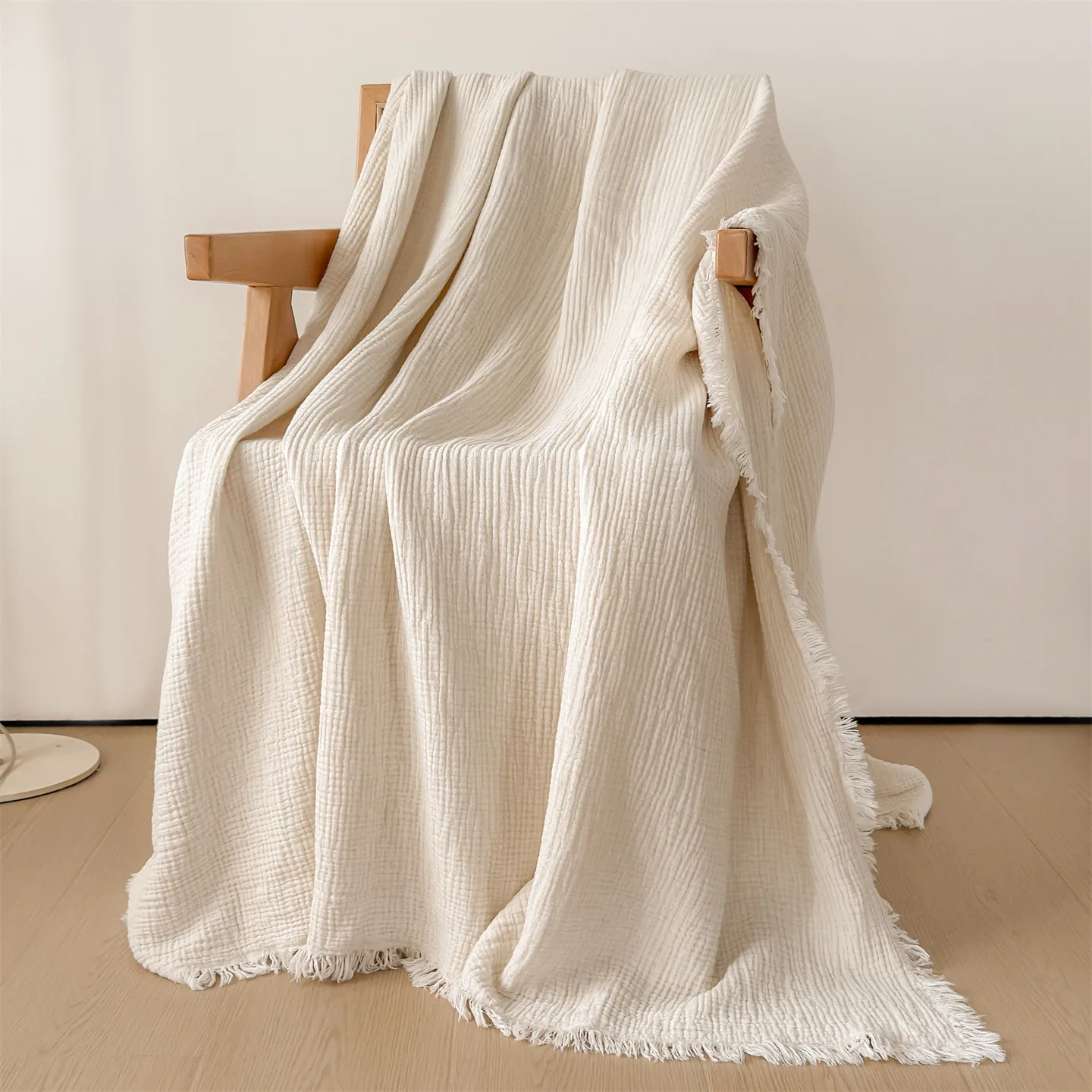 

Linen Throw Blanket, Lightweight Breathable Multi-Purpose Nap Cover Blanket for Office Bedroom Sofa All Season Home Decor