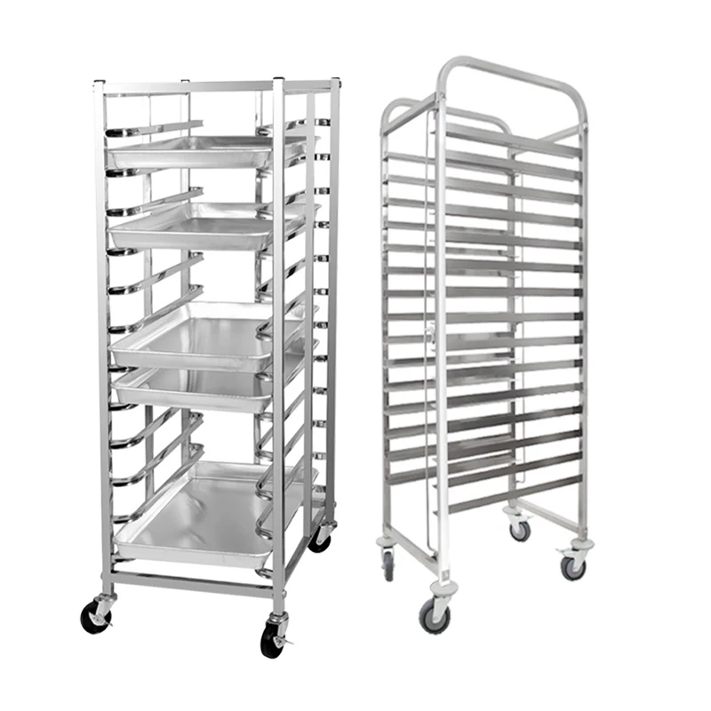 Bakery Cooling Rack Baking Tray Trolley with 5/6/9/12/15/18/30 Trays