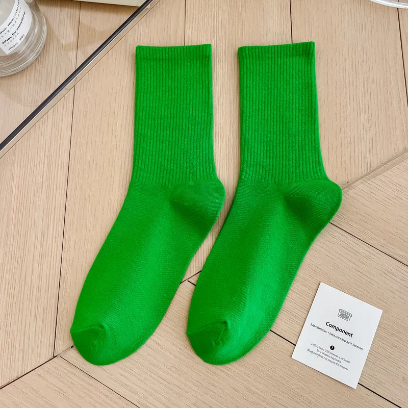 1 Paar Damensocken, rot, weiß, schwarz, Söckchen, atmungsaktiv, sportlich, bequem, einfarbig, Baumwolle, Bodensocken für Mädchen, Strumpfwaren – Detail 30