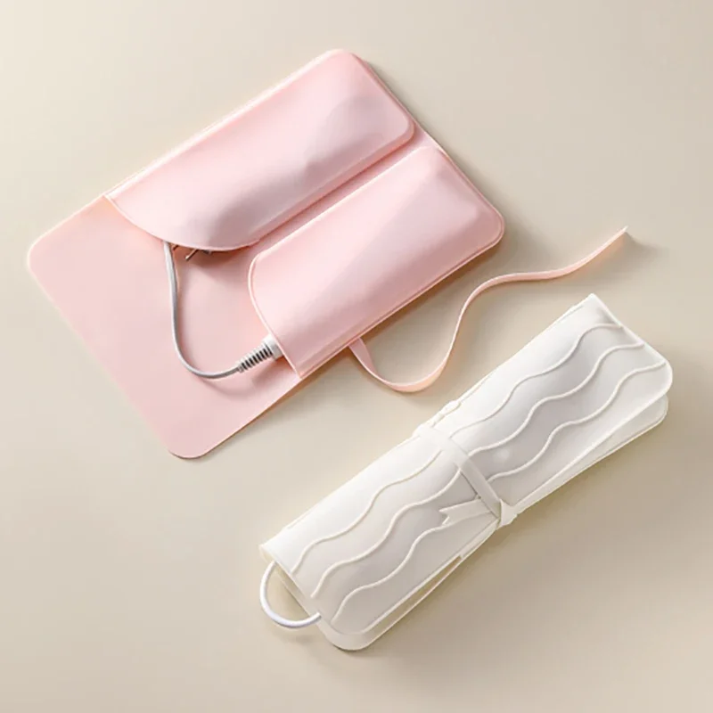 

2 In 1 Organizer Curling Iron Hair Straightener Hair Dryers Hair Tools Travel Bag And Heat Resistant Mat Hair Travel Case