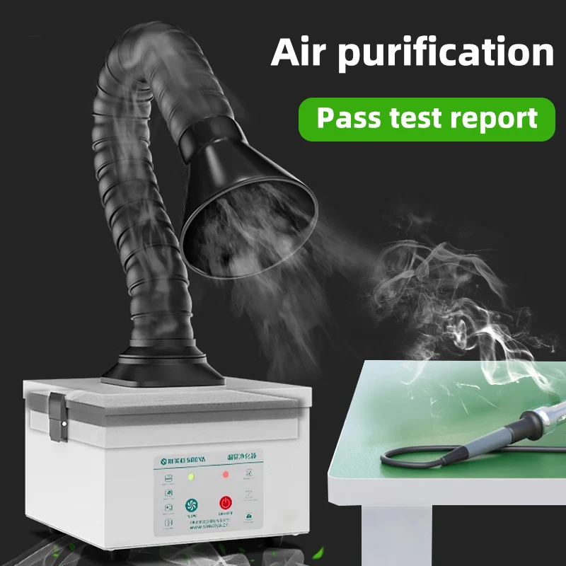 

30W Portable Fume Extractor with 3-Stage Filters for Soldering Engraving DIY Welding - Strong Suction Smoke Purifier