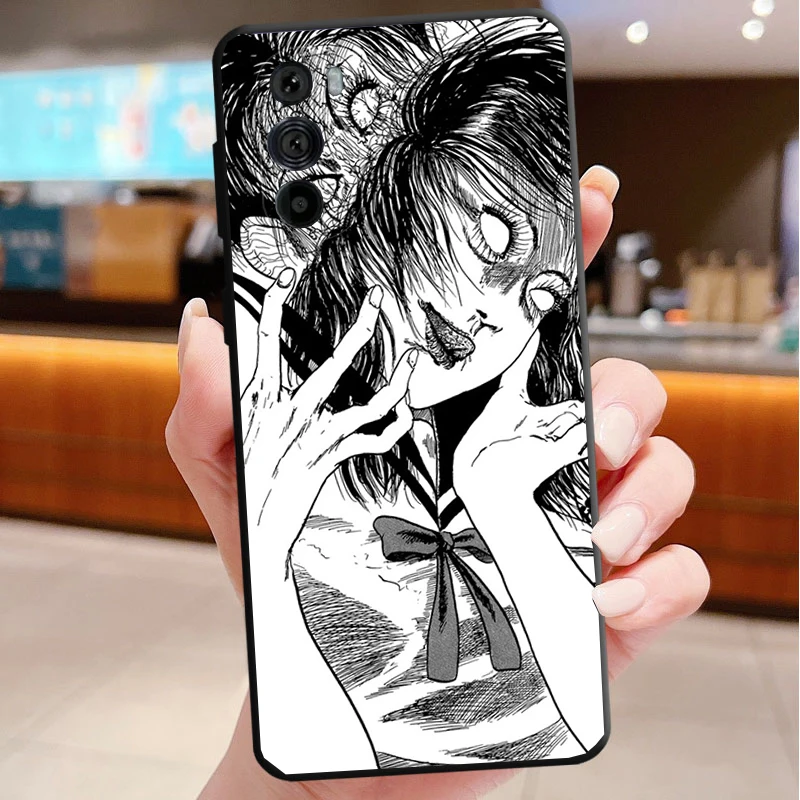 حافظة هاتف لهاتف موتورولا إيدج 50 40 برو 60 50 40 30 Ultra Neo Fusion Moto G85 G72 G53 G54 G84 G13 G32 رعب ياباني كوميدي