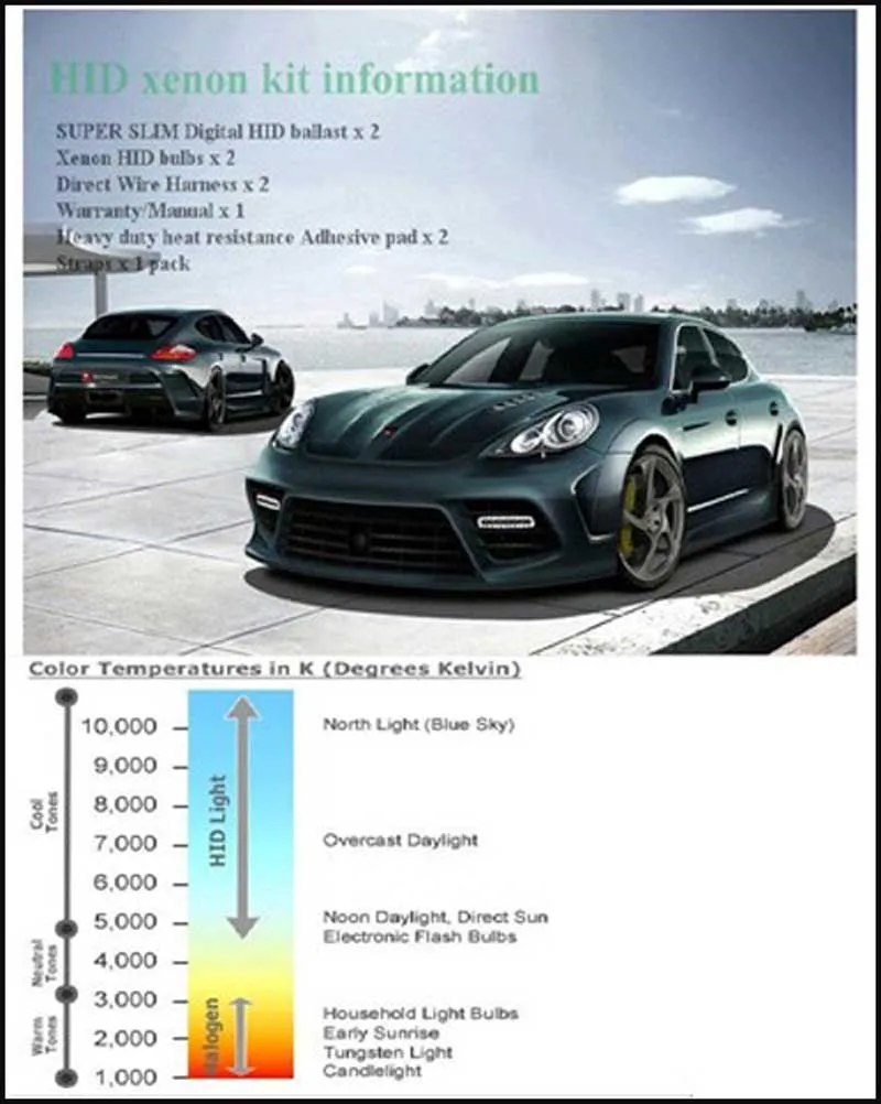 2X Xenon H7 H4 H1 H3 H11 9005 9006 880 Car Headlights Bulbs 12V 55W Ballast Light Kit 3000K 4300K 6000K 8000K 12000k Lamp HID