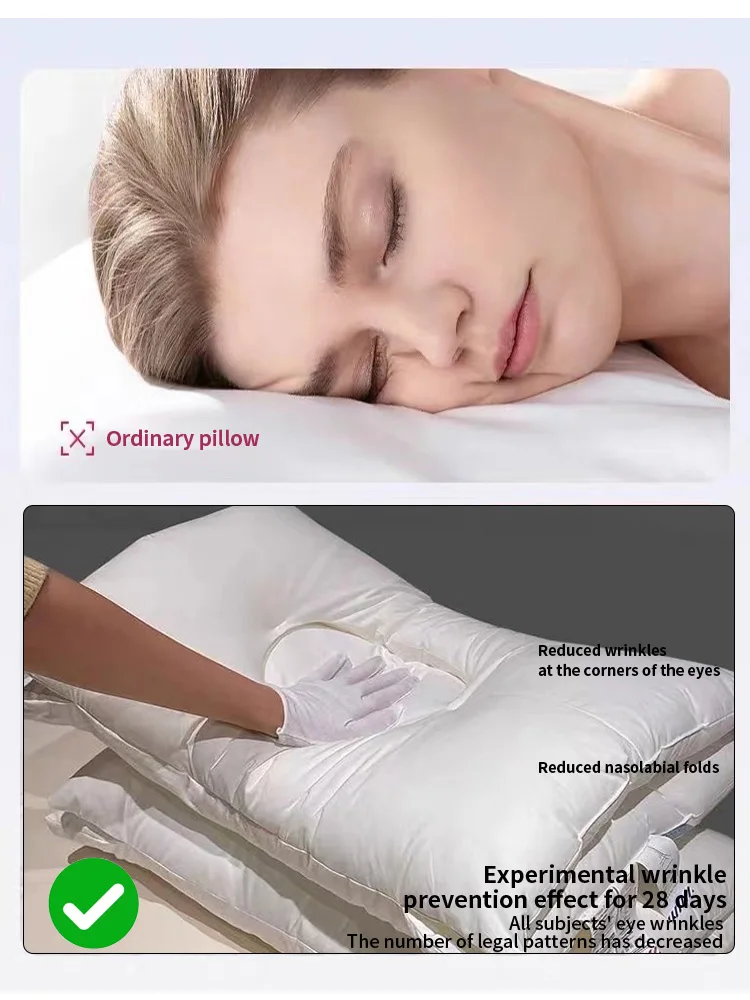 Velvet Pillow Neck Pain Relief Help Sleep Relaxing Cervical Anti-snoring Anti Wrinkle Pillows