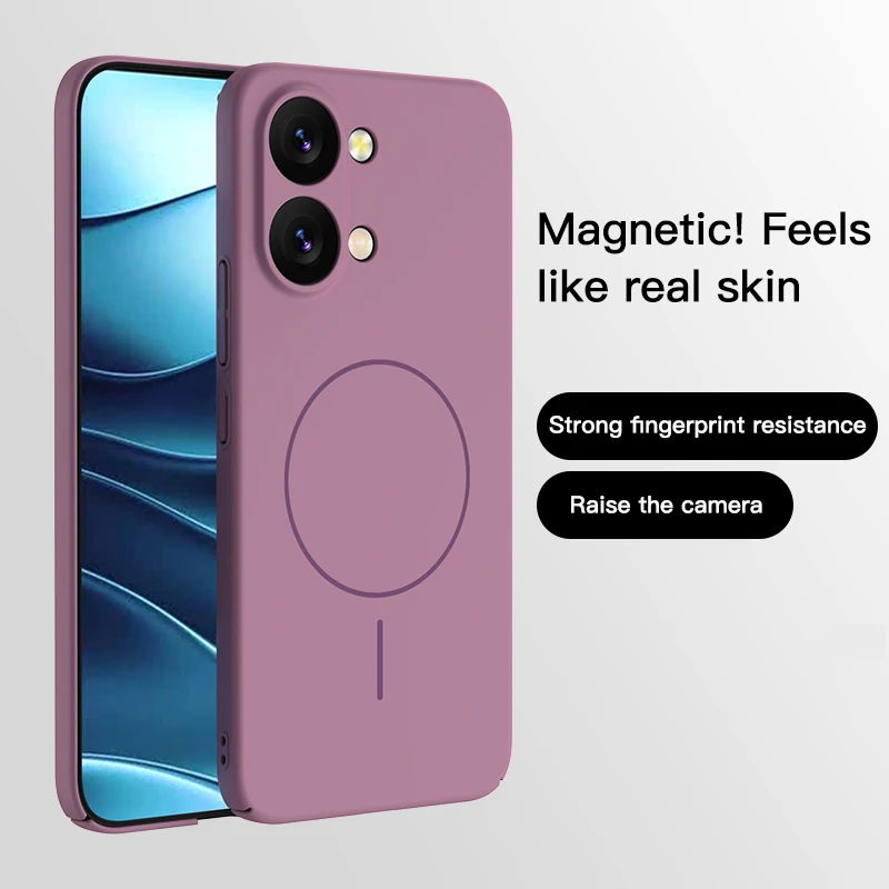 Skin Friendly Matte Magnetic Phone Case For Xiaomi Redmi Turbo 5 4 Turbo5 Max Turbo4 Pro 5G Slim Full PC Shockproof Cover