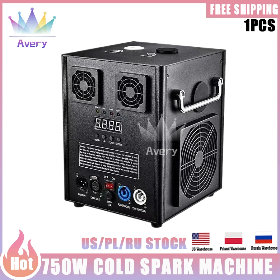 

0 Tax 1Pcs 750W Cold Sparks Machine Flightcase Ti Powder Sparkler Wedding Fireworks Cold Spark Machine Indoor Outdoor Dj Party