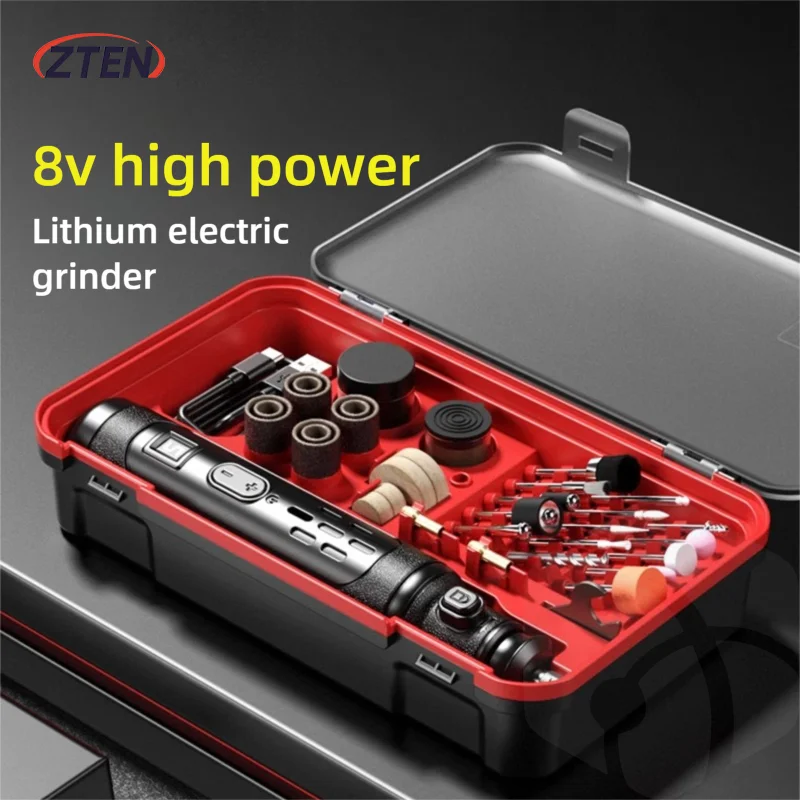 Mini Electric Drill Small Handheld Electric Grinder Wood Carving Jade Polishing Artifact Cutting And Carving Tool Variable Spee