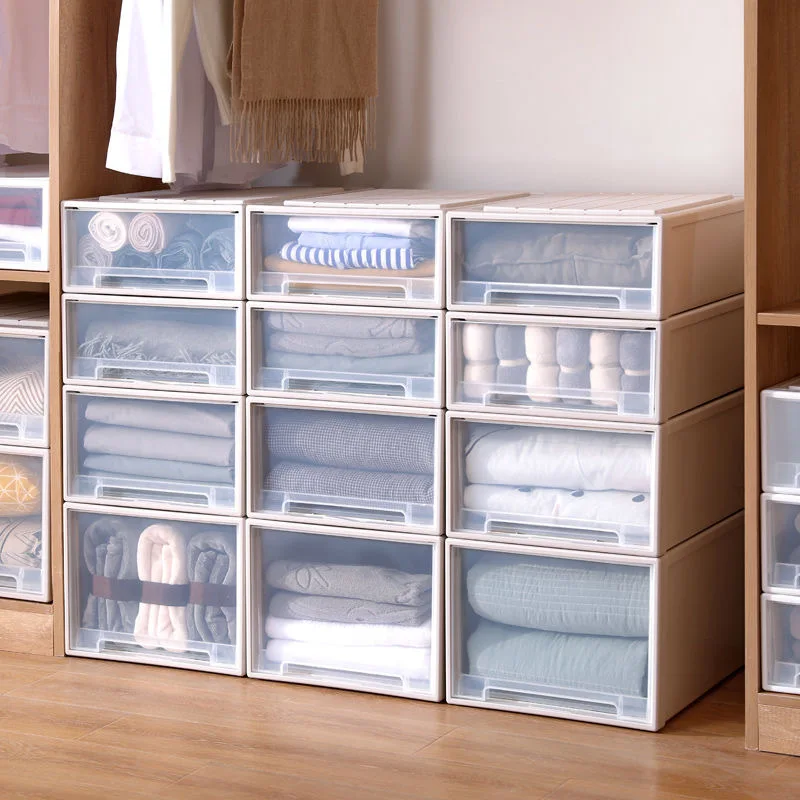 

Transparent Plastic Der Sle Storage Box Home Use Clothing Underwear Organizer Cabinet Underbed Storage Container Box