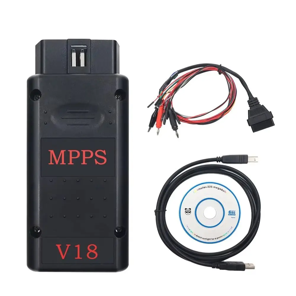 MPPS V18 ECU Chip Tuning Interface Multi-Language CAN OBD2 Interface ECU Flasher Cable Breakout Tricore Cable