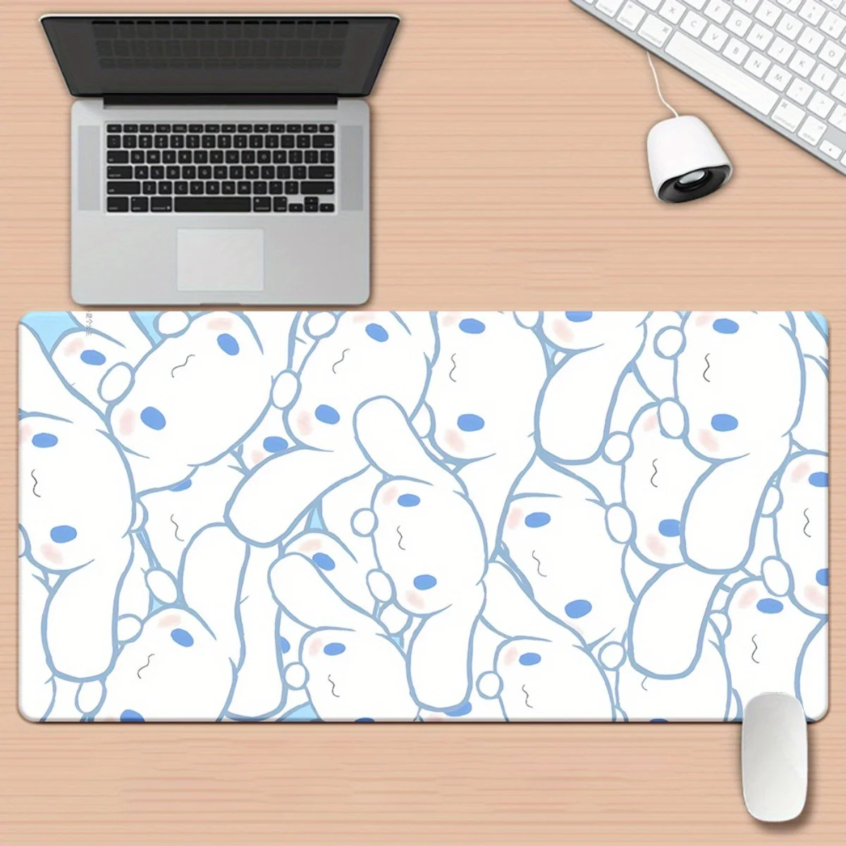 

1 шт. Sanrio для коврика для мыши cinnamoroll XXL — нескользящая резиновая основа, эргономичный дизайн, большой настольный коврик для офиса и игр, белый бак