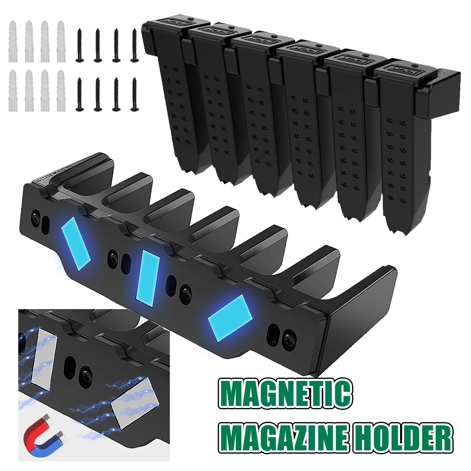 

Магнитный держатель для журналов Glock с N52, самый сильный магнитный пистолет Mag, настенный дисплей, система организации хранения, безопасная стена для пистолета