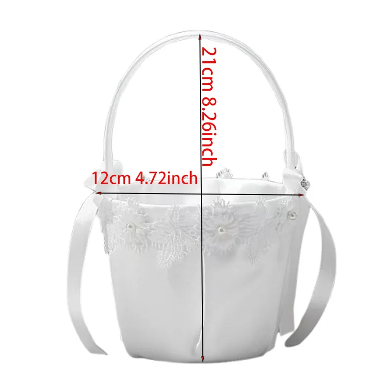 Cesta de flores romántica para novia, cesta de flores de boda occidental, cesta de flores dispersa para niños, suministros de boda