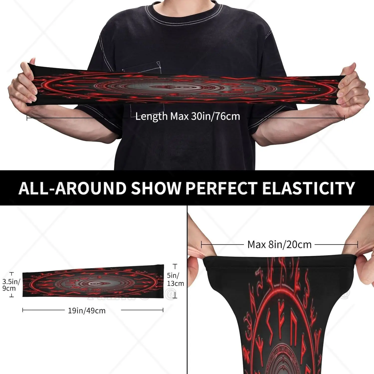 Vikings Norse Mythology Pagan Symbol Arm Sleeves Uv Protection Sun Unisex Sport Ice Silk Sleeves