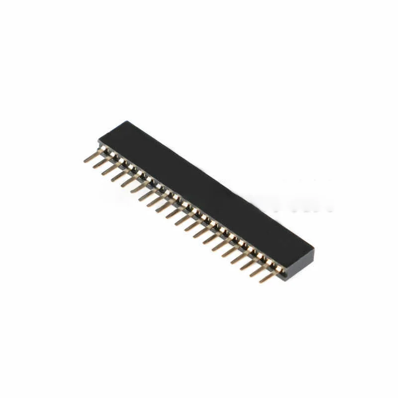 1.27mm pitch single-row female straight-through 1*2/3/4/5/6/7/8/9/10/12/20/40-pin gold-plated environmentally friendly