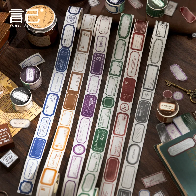 

1pcs/1lot Decorative Adhesive tapes Simple labels behind Scrapbooking DIY Scrapbooking Stickers